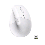 LOGITECH LIFT MOUSE ERGONOMICO VERTICALE WIRELESS BLUETOOTH MANO DESTRA 4.000 DPI 4 TASTI WHITE