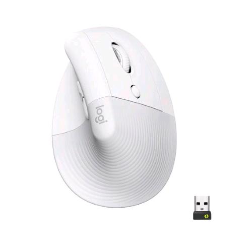 LOGITECH LIFT MOUSE ERGONOMICO VERTICALE WIRELESS BLUETOOTH MANO DESTRA 4.000 DPI 4 TASTI WHITE