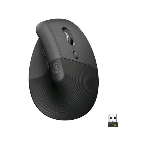 LOGITECH LIFT MOUSE ERGONOMICO VERTICALE WIRELESS BLUETOOTH MANO DESTRA 4.000 DPI 4 TASTI GRAPHITE BLACK 