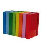 BREFIOCART NEW COLOR CARTELLA 3 LEMBI CON ELASTICO PIATTO 250X350 mm DORSO 3 CM AZZURRO