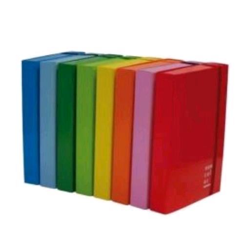 BREFIOCART NEW COLOR CARTELLA 3 LEMBI CON ELASTICO PIATTO 250X350 mm DORSO 3 CM VERDE