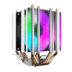 NOUA BLIZZARD DISSIPATORE A DOPPIA TORRE MINI VENTOLA DA 90MM RGB PER CPU INTEL LGA 1151/2011 AMD AM3/AM4 NERO METALLICO