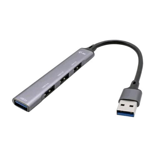I-TEC METAL HUB USB-A 3.0 1xUSB 3.0 3XUSB 2.0 GREY 