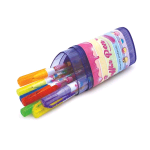 LEBEZ PENNA A SFERA GEL GLITTER CON BARATTOLO COLORI ASSORTITI CONF 12 Pz.