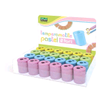 LEBEZ ESPOSITORE TEMPERINO PASTEL 2 FORI CON SERBATOIO COLORI ASSORTITI CONF 24 Pz.