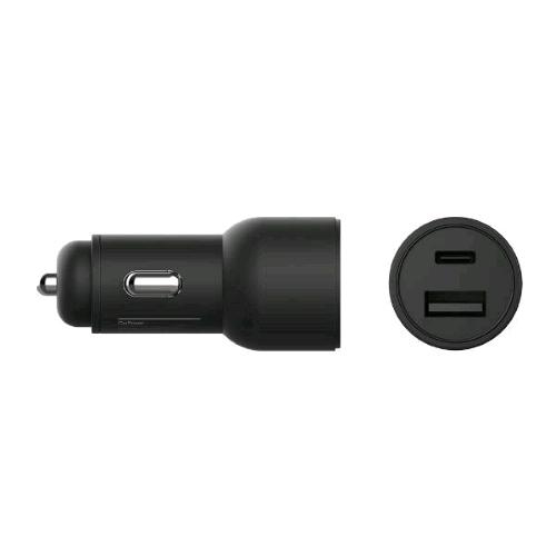 CYGNETT CARPOWER CARICABATTERIE DA AUTO DOPPIA PORTA USB-C USB-A 20W NERO