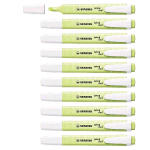 STABILO SWING COOL PASTEL EVIDENZIATORE PUNTA A SCALPELLO 1/4 mm LIME CONF 10 PZ.