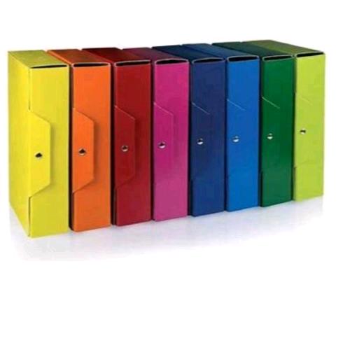 BREFIOCART SCATOLE PORTA PROGETTO IN PRESSPAN CON BOTTONE 350X250 mm DORSO 40 mm BLU SCURO CONF 5 Pz.