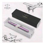 PARKER VECTOR XL PENNA ROLLER PUNTA F CORPO LILLA METALLIZZATO PUNTALE CROMATO INCHIOSTRO NERO CONFEZIONE REGALO