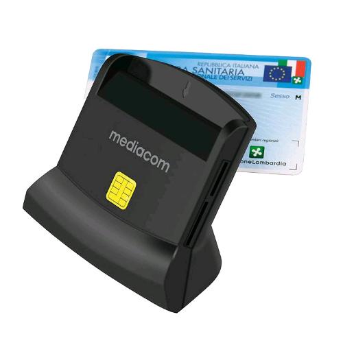 MEDIACOM MD-S401 LETTORE SMART CARD AD E CARD READERS INTERNO ALTA VELOCITA USB 2.0 NERO