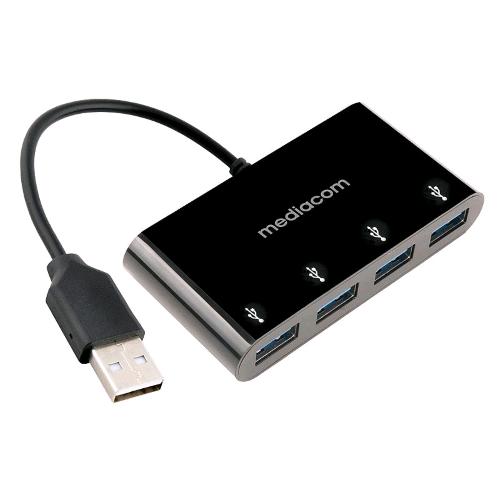 MEDIACOM MD-U101 HUB USB 3.0 4xPORTE USB 3.0 BLACK