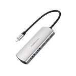 MEDIACOM MD-C324 HUB TYPE-C 2xUSB-C 2xUSB-A 3.0  1xUSB-C 100W ALLUMINIO
