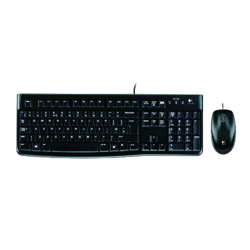 LOGITECH MK120 KIT TASTIERA E MOUSE OTTICO CON CAVO USB LAYOUT SPAGNOLO BLACK