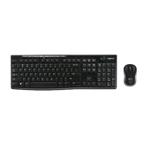 LOGITECH MK270 KIT TASTIERA E MOUSE OTTICO WIRELESS 2.4 GHZ 1.000 DPI LAYOUT USA/EUROPA BLACK
