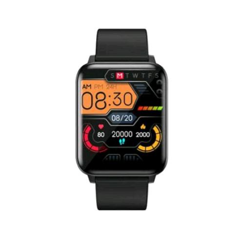 LENOVO E1 MAX SMARTWATCH 1.69" TOUCH SCREEN GPS BLUETOOTH NOTIFICHE PRESSIONE SANGUIGNA FREQUENZA CARDIACA SENSORE DI TEMPERATURA CUTANEA IP68 COMPATIBILE CON ANDROID/IOS BLACK