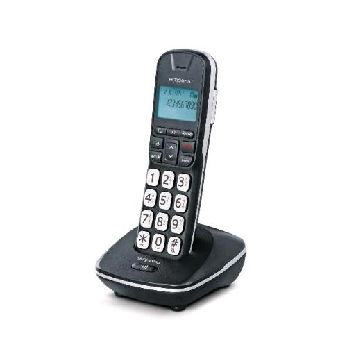 EMPORIA TH21 TELEFONO CORDLESS CON VIVAVOCE TASTI GRANDI TASTIERA RETROILLUMINATA BLACK