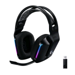 LOGITECH G733 LIGHTSPEED CUFFIA GAMING CON MICROFONO WIRELESS LIGHTSYNC RGB TECNOLOGIA MICROFONO BLUE VOICE DRIVER AUDIO PRO-G BLACK