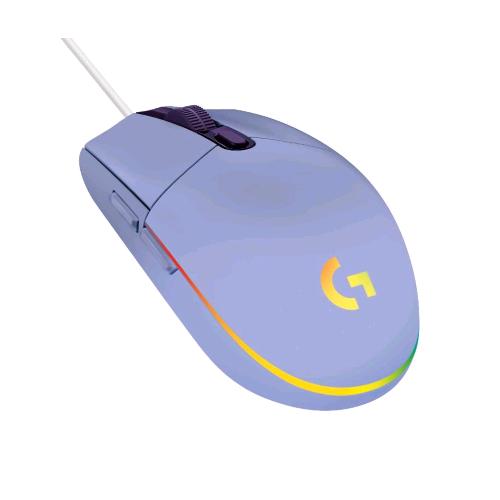 LOGITECH G203 LIGHTSYNC MOUSE GAMING 8.000 DPI CON ILUMINAZIONE RGB 6 PULSANTI LILLA