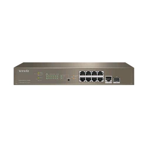 TENDA TEG5310P-8-150W M9P SWITCH LAN GIGABIT DESKTOP 10/100/1000M 8 PORTE POE 1PORTA SFP LAYER 3 MANAGED POTENZA POE 150W MARRONE 