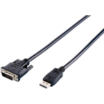 EQUIP CAVO E ADATTATORE VIDEO DISPLAY PORT A DVI-D SUPPORTA RISOL.VIDEO FINO A 1920x1200 2 MT NERO