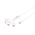 DIGITUS SLIM SPIDER HUB USB CON 4 PORTE USB-A 2.0 A CODA CON CAVETTI WHITE 