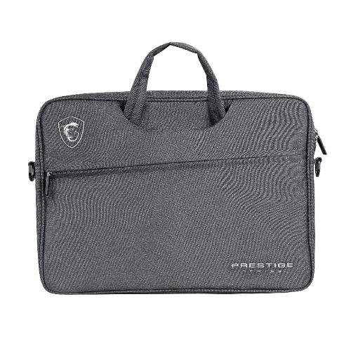 MSI PRESTIGE TOPLOAD BORSA PER NOTEBOOK FINO A 17" CON 2 SCOMPARTI 1 TASCA ANTERIORE TRACOLLA GRIGIO