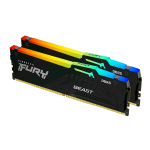 KINGSTON FURY BEAST RGB MEMORIA RAM 2X16GB 32GB TOTALI 5.200Hz TIPOLOGIA DDR5 TECNOLOGIA DIMM BLACK