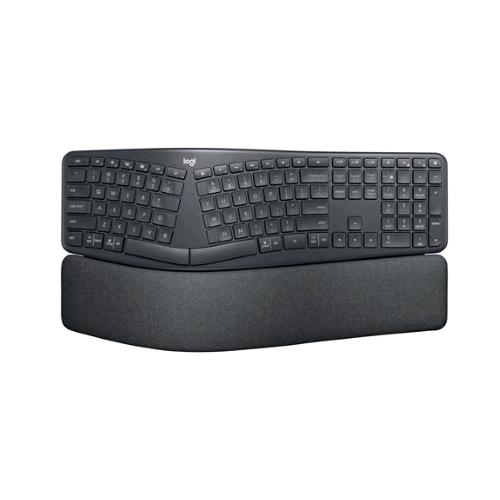 LOGITECH ERGO K860 FOR BUSINESS TASTIERA BLUETOOTH STILE SPLIT CURVO ERGONOMICA CON SUPPORTO PER POLSI LAYOUT INGLESE GRAFITE 