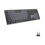 LOGITECH MX MECHANICAL TASTIERA WIRELESS BLUETOOTH RETROILLUMINATA SWITCH TATTILI SILENZIOSI TASTI RETROILLUMINATI USB-C QWERTY US INTERNATIONAL GRAFITE GRIGIO 