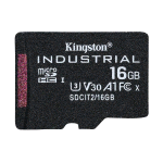 KINGSTON INDUSTRIAL MEMORIA MICRO SDHC 16GB A1 VIDEO CLASS V30 UHS-I U3 CLASSE10 UHS-I BLACK