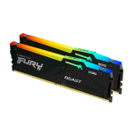 KINGSTON FURY BEAST RGB KIT MEMORIA RAM 2x32GB 64GB TOTALI 5.600MT/S TIPOLOGIA DDR5 TECNOLOGIA DIMM BALCK
