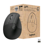 LOGITECH LIFT FOR BUSINESS MOUSE OTTICO VERTICALE ERGONOMICO PER MANCINI WIRELESS BLUETOOTH 4.000 DPI USB SECURED LOGI BOLT CLIC SILENZIOSI CERTIFICAZIONE GLOBALE WINDOWS/MAC/CHROME/LINUX  GRAPHITE