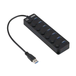 NILOX NXHUB-06 HUB DI INTERFACCIA USB 3.2 A 7 PORTE USB-A 3.2 BLACK