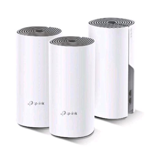 TP-LINK DECO E4 WIFI MESH SYSTEM AC1200 DUAL BAND 2 PORTE ETHERNET 100 MBP/S MODALITA ROUTER E ACCESS POINT PARENTAL CONTROL 3 PEZZI BIANCO  
