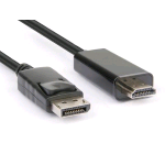 HAMLET XVCDP-HDM18 CAVO MONITOR VIDEO 1080P DA DP DISPLAYPORT M A HDMI M 1.8MT BLACK 