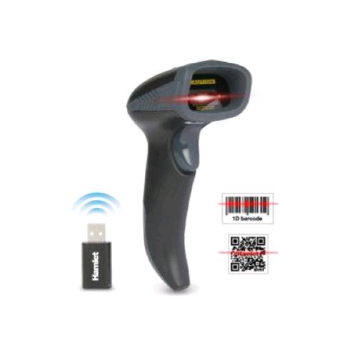 HAMLET HBCS-2D110W BARCODE SCANNER PROFESSIONALE 2D WIRELESS 2.4GHZ E BLUETOOTH PER CODICI QR E LINEARI BLACK GREY