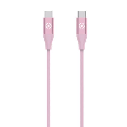 CELLY CAVO POWER DELIVERY USB-C A USB-C FINO A 60W 1.5 MT PINK