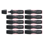 STABILO GREEN BOSS PASTEL EVIDENZIATORE PUNTA A SCALPELLO  2/5 mm ROSA ANTICO CONF 10 Pz.