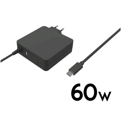 NILOX NLX-PDC-60W CARICATORE PD POWER DELIVERY 60W + 1xPORTA USB NERO