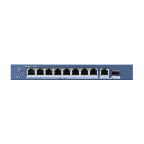 HIKVISION DS-3E0510P-E SWITCH DI RETE NON GESTITO GIGABIT ETHERNET 10/100/1000 Mbps 9xRJ-45 FULL DUPLEX SUPPORTO POE BLU