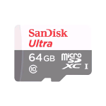 SANDISK ULTRA MICROSDXC 64GB CLASSE 10 UHS-I 100MB/S GRIGIO BIANCO