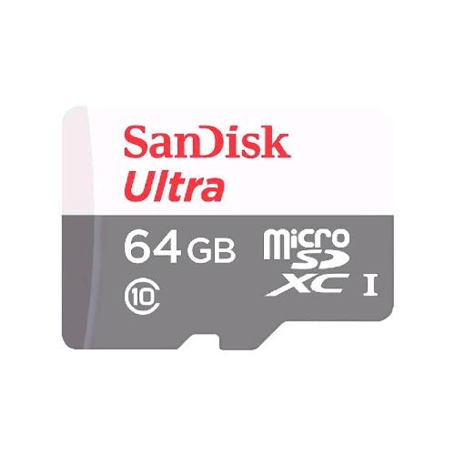 SANDISK ULTRA MICROSDXC 64GB CLASSE 10 UHS-I 100MB/S GRIGIO BIANCO