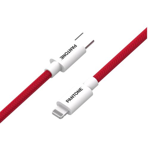 PANTONE CAVO DA USB-C A LIGHTNING 60 W 1.5 MT RED