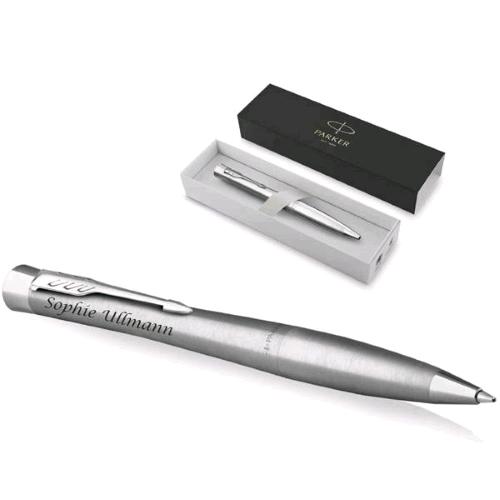 PARKER URBAN METRO METALLIC PENNA A SFERA A SCATTO TRATTO 0.7 mm INCHIOSTRO BLU CONFEZIONE REGALO