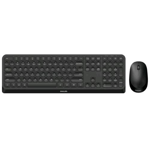 PHILIPS SPT6307B/34 COMBO TASTIERA WIRELESS 2.4GHz + MOUSE OTTICO 3 TASTI 1.600 DPI RUMOROSITA' RIDOTTA BLACK