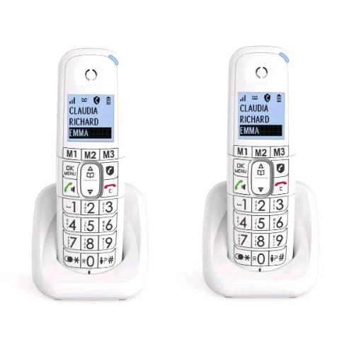 ALCATEL XL785 DUO TELEFONO ANALOGICO/DECT CORDLESS CON VIVAVOCE FUNZIONE SMART 30 MINUTI DI SEGRETERIA TELEFONICA FUNZIONE VIP 3 TASTI MEMORIA DIRETTA BIANCO  
