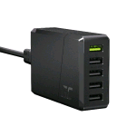 GREEN CELL CHARGC05 CARICABATTERIE CHARGESOURCE 5xUSB CON RICARICA RAPIDA ULTRA CHARGE E SMART CHARGE BLACK