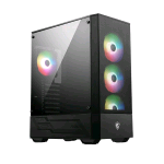 MSI MAG FORGE 112R CASE MIDI TOWER ATX MICRO-ATX MINI-ATX PANNELLO LATERALE IN VETRO TEMPERATO 2XUSB-A 3.2 1xUSCITA AUDIO 1xINGRESSO MICROFONO 4xVENTOLE 120MM ARGB BLACK