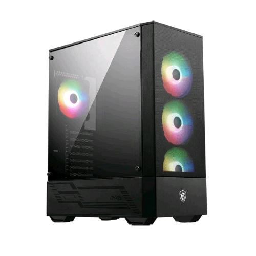MSI MAG FORGE 112R CASE MIDI TOWER ATX MICRO-ATX MINI-ATX PANNELLO LATERALE IN VETRO TEMPERATO 2XUSB-A 3.2 1xUSCITA AUDIO 1xINGRESSO MICROFONO 4xVENTOLE 120MM ARGB BLACK