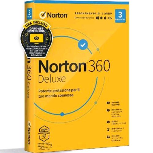 NORTON 360 DELUXE 3 DISPOSITIVI 25GB 12 MESI BOX
